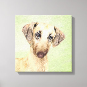Sloughis-Malerei - Niedliche Original Hunde-Kunst Leinwanddruck
