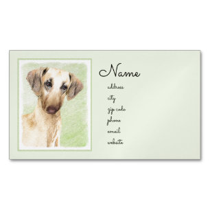 Sloughis-Malerei - Niedliche Original Hunde-Kunst Magnetische Visitenkarte
