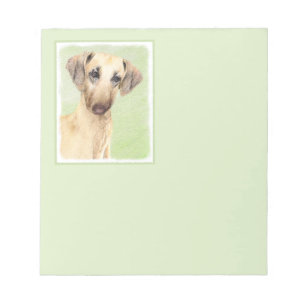 Sloughis-Malerei - Niedliche Original Hunde-Kunst Notizblock