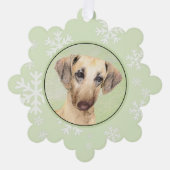 Sloughis-Malerei - Niedliche Original Hunde-Kunst Ornament Karte (Vorderseite)