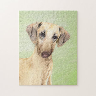 Sloughis-Malerei - Niedliche Original Hunde-Kunst Puzzle