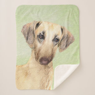 Sloughis-Malerei - Niedliche Original Hunde-Kunst Sherpadecke
