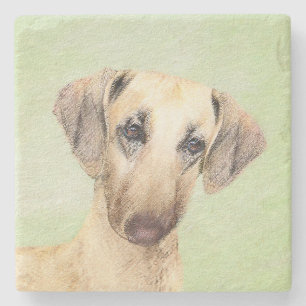 Sloughis-Malerei - Niedliche Original Hunde-Kunst Steinuntersetzer
