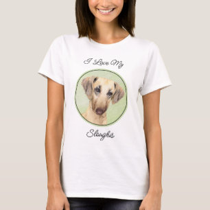 Sloughis-Malerei - Niedliche Original Hunde-Kunst T-Shirt