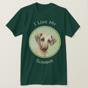 Sloughis-Malerei - Niedliche Original Hunde-Kunst T-Shirt