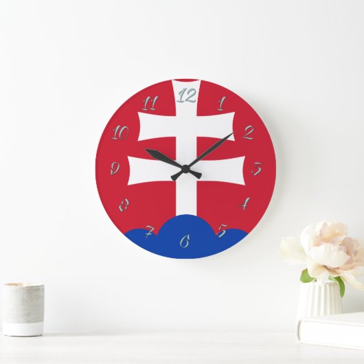 Slovak Coat of arms Große Wanduhr (Zuhause)
