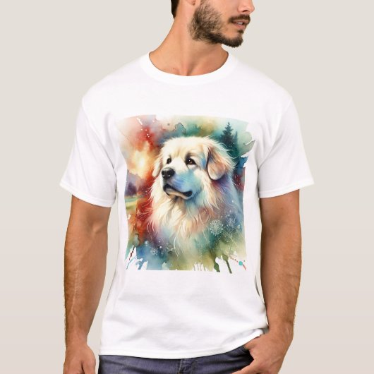 Slovak Cuvac Dog 030724AREF102 - Watercolor T-Shirt (Vorderseite)