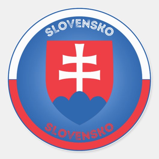 Slovakia Coat of Arms Circle Shape Runder Aufkleber (Vorderseite)