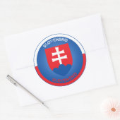 Slovakia Coat of Arms Circle Shape Runder Aufkleber (Umschlag)