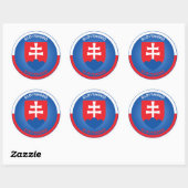 Slovakia Coat of Arms Circle Shape Runder Aufkleber (Blatt)