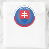 Slovakia Coat of Arms Circle Shape Runder Aufkleber (Tasche)