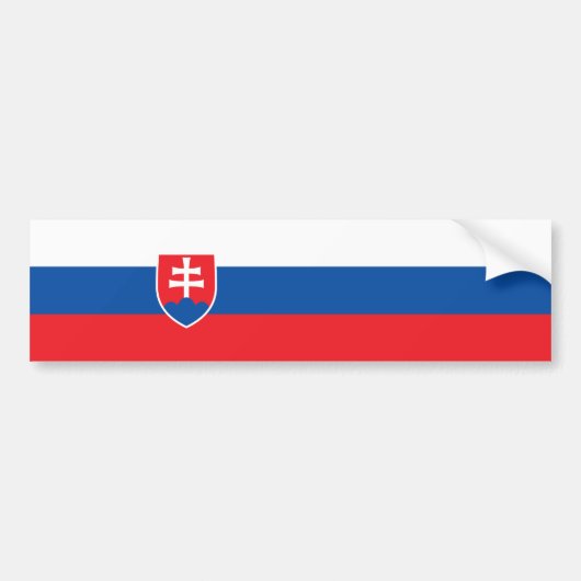 Slovakia Flag Autoaufkleber (Vorne)
