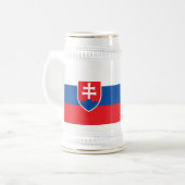 Slovakia Flag Bierglas (Vorderseite Links)