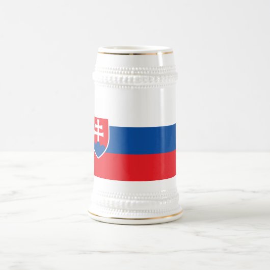 Slovakia Flag Bierglas (Mittel)