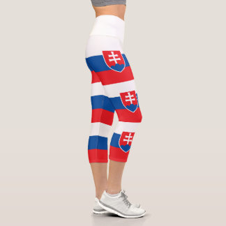 Slovakia Flag Capri Leggings