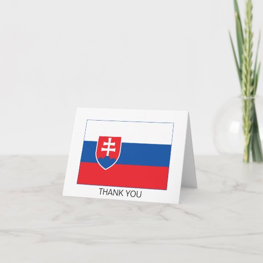 Slovakia Flag Dankeskarte (Vorderseite)