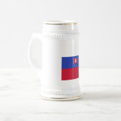 Slovakia Flag Emblem Bierglas (Vorderseite Links)