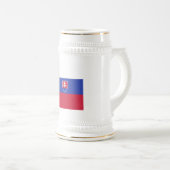 Slovakia Flag Emblem Bierglas (VorderseiteRechts)