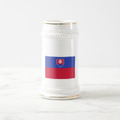 Slovakia Flag Emblem Bierglas (Mittel)