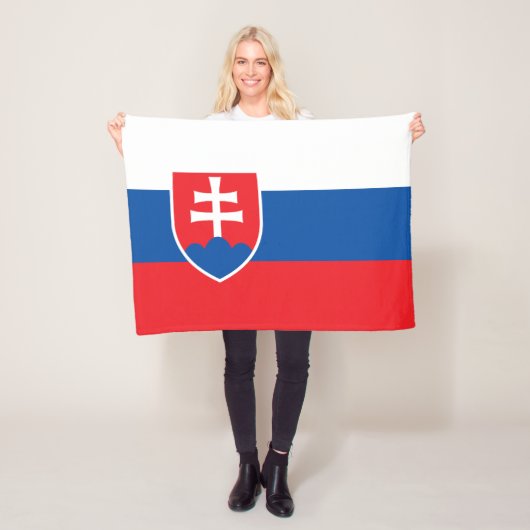 Slovakia Flag Fleecedecke (Beispiel)