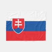 Slovakia Flag Fleecedecke (Vorderseite (Horizontal))