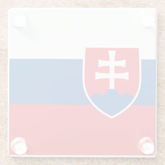 Slovakia Flag Glasuntersetzer (Rückseite)