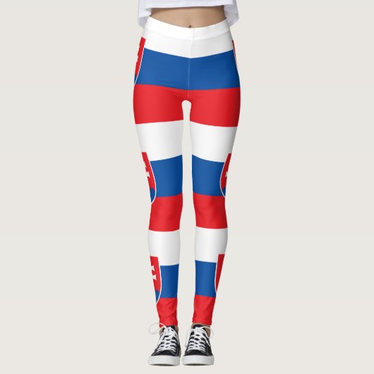 Slovakia Flag Leggings (Vorderseite)