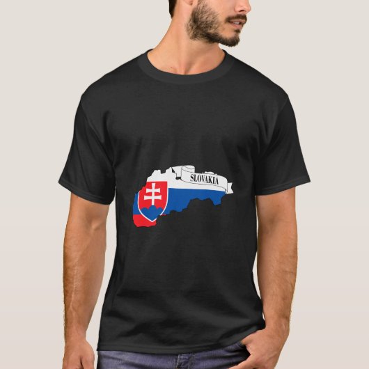  slovakia flag map T-Shirt (Vorderseite)