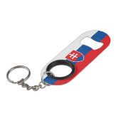 Slovakia Flag Mini Flaschenöffner (Vorderseite Schrägansicht)