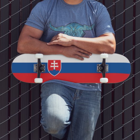 Slovakia Flag Skateboard (Außenbereich 3)