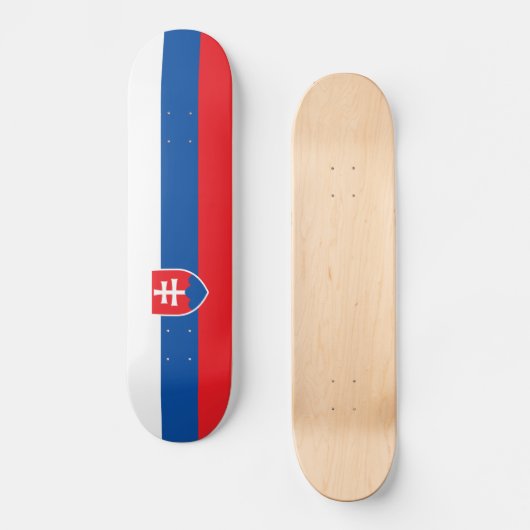 Slovakia Flag Skateboard (Vorderseite)