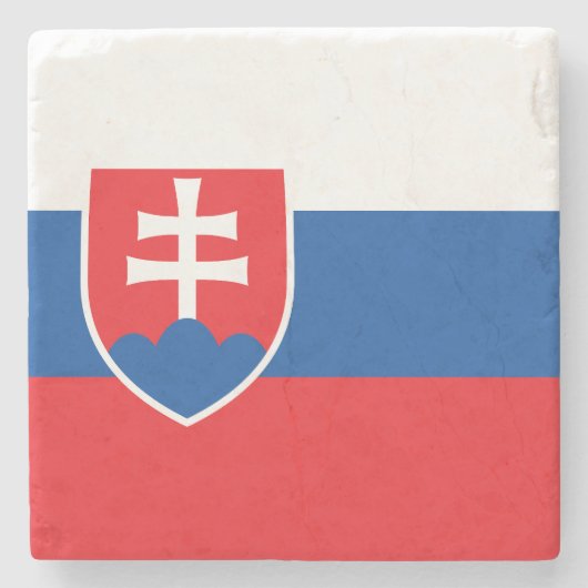 Slovakia Flag Steinuntersetzer (Vorderseite)