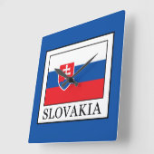Slovakia Quadratische Wanduhr (Winkel)