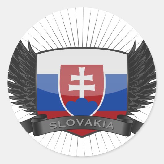 SLOVAKIA RUNDER AUFKLEBER (Vorderseite)