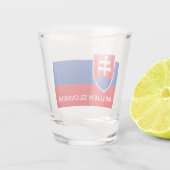 Slovakia Slovakian Flag Emblem Europe Schnapsglas (Rückseite)
