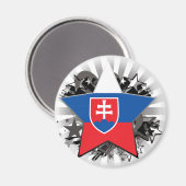 Slovakia Star Magnet (Vorderseite/Rückseite)
