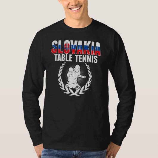 Slovakia Table Tennis  Slovak Ping Pong Team Suppo T-Shirt (Vorderseite)