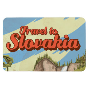 Slovakia Vintage Travel Poster Magnet