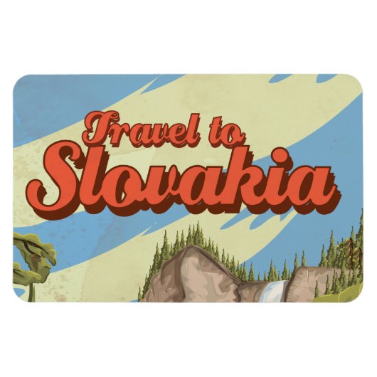 Slovakia Vintage Travel Poster Magnet (Horizontal)
