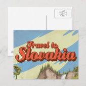 Slovakia Vintage Travel Poster Postkarte (Vorne/Hinten)