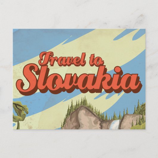 Slovakia Vintage Travel Poster Postkarte (Vorderseite)
