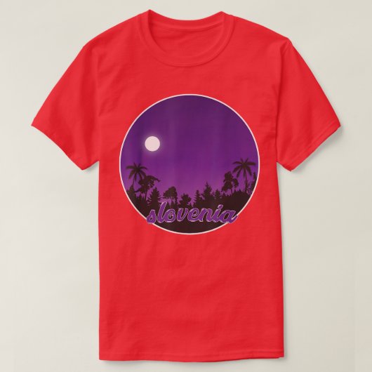 slovenia By night with Palms T-Shirt (Design vorne)
