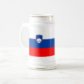 Slovenia Flag Bierglas (Vorderseite Links)