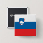 Slovenia Flag Button (Vorne & Hinten)