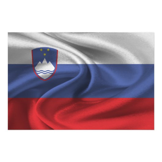 Slovenia Flag Fotodruck (Vorne)