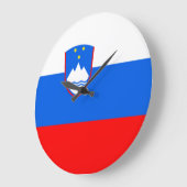 Slovenia Flag Große Wanduhr (Winkel)