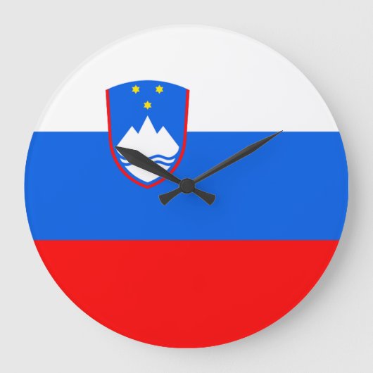 Slovenia Flag Große Wanduhr (Vorderseite)