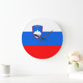 Slovenia Flag Große Wanduhr (Zuhause)