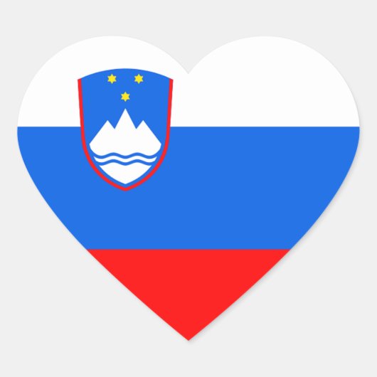 Slovenia Flag Herz-Aufkleber (Vorderseite)