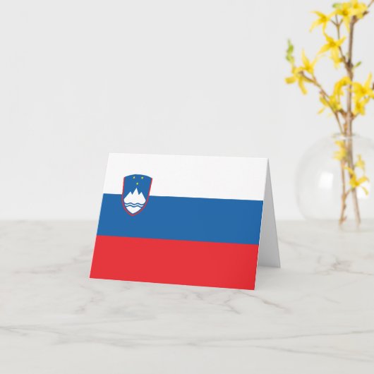Slovenia Flag Karte (Gelbe Blume)